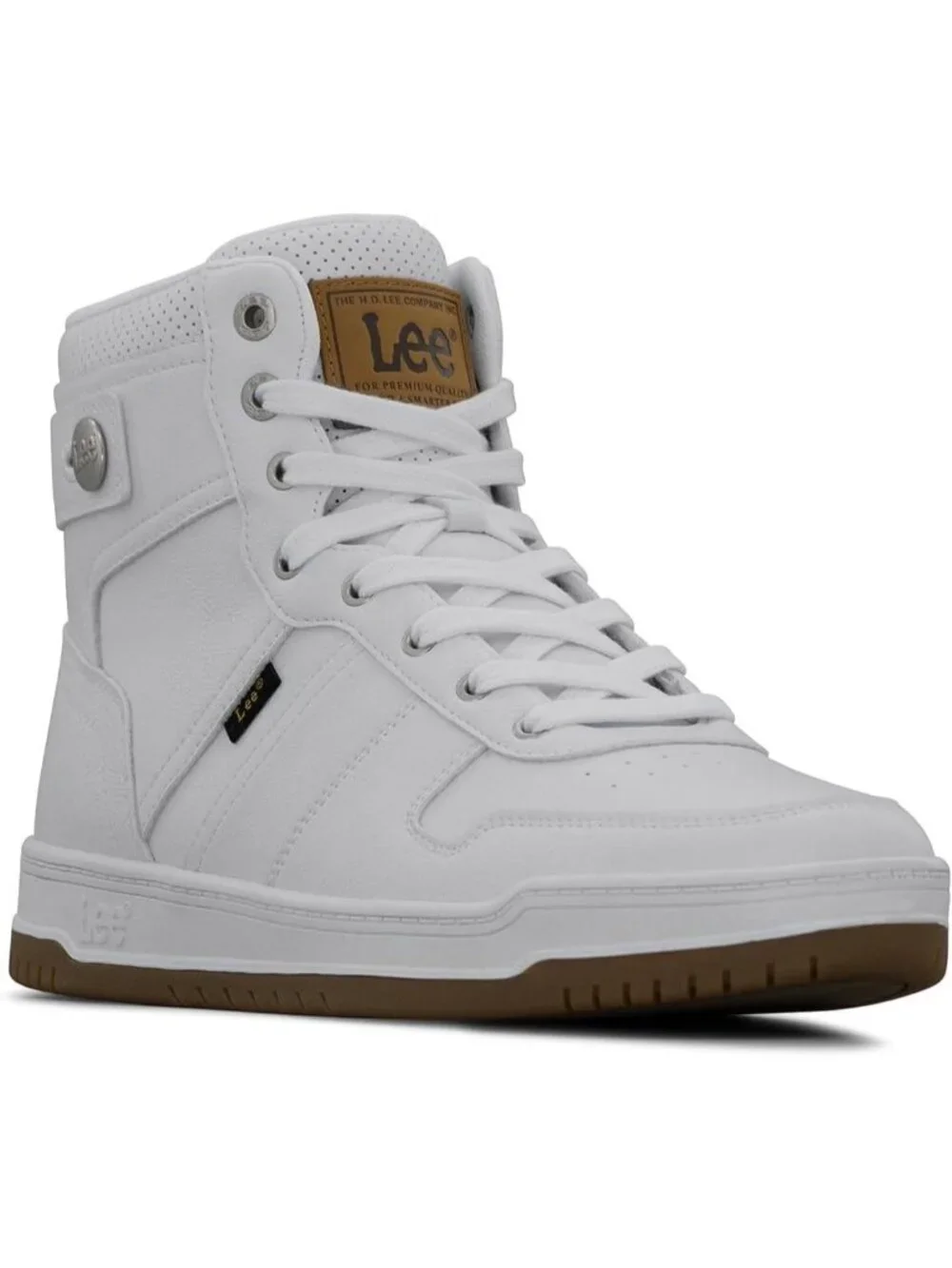 Women's White Tennis Shoes Classic Pull On High Top Athletic Running Sneakera